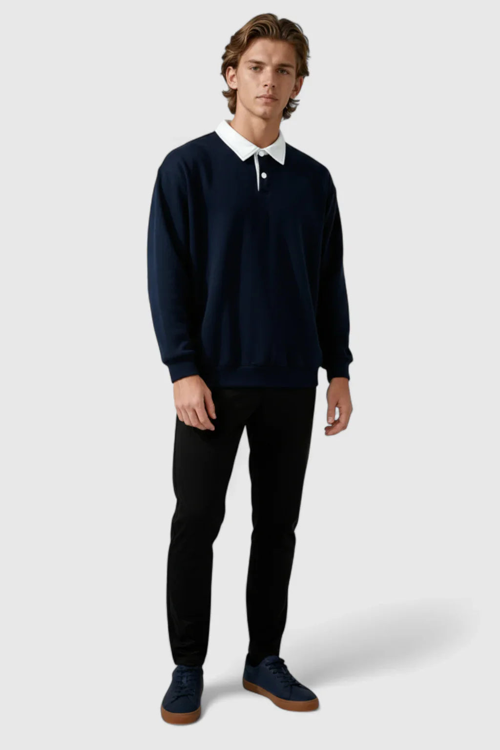 The Contrast Polo - Dark Blue