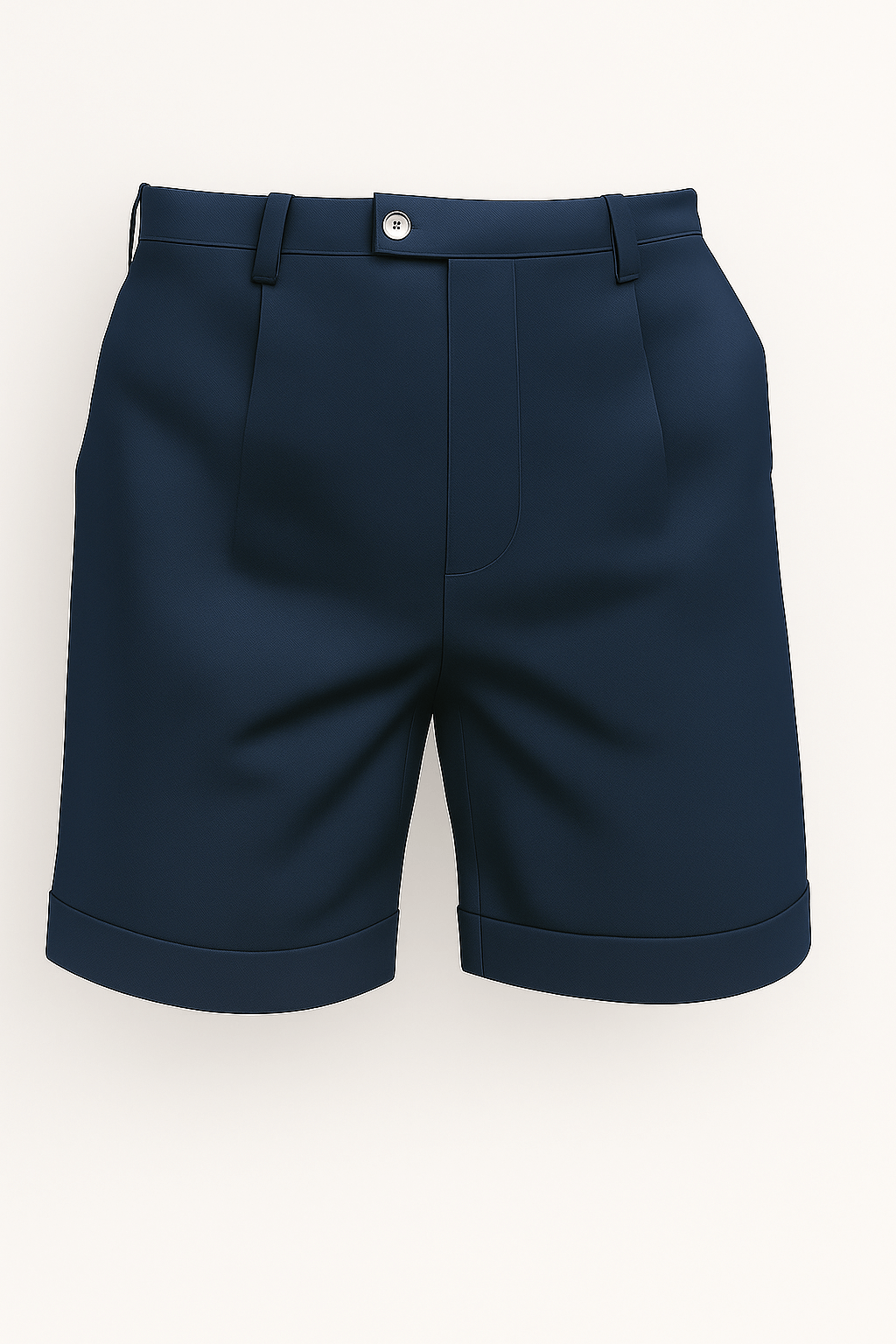 The Pleated Short - Navy