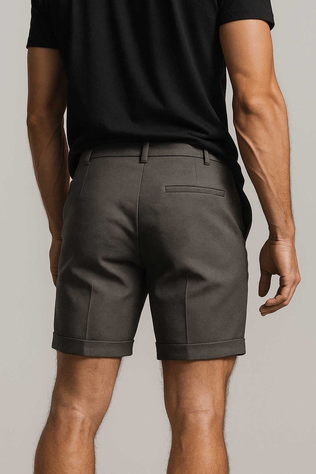 The Pleated Short - Dark Gray