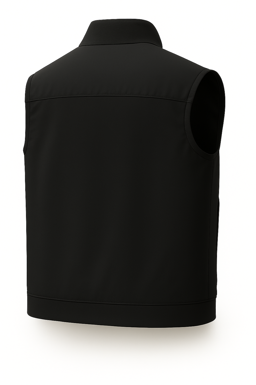 Casual Staande Collar Vest met Zip - Black