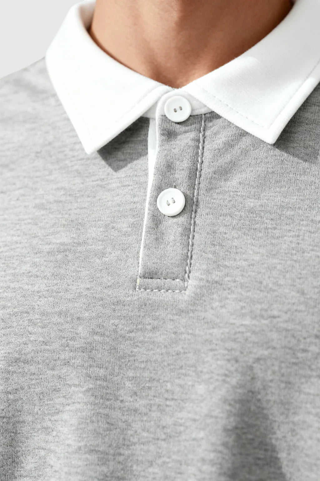 The Contrast Polo — Grijs