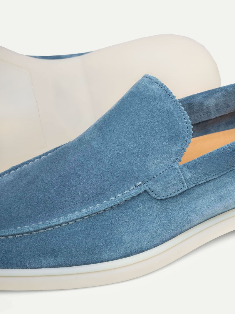 Ocean Blue Suède Loafers