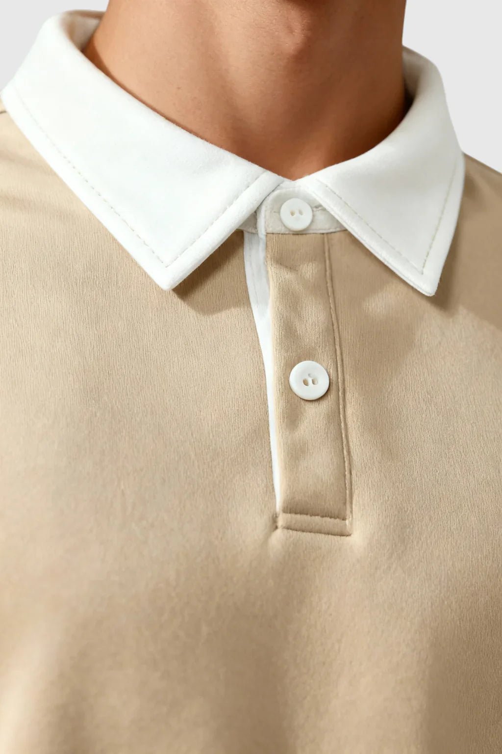 The Contrast Polo — Beige