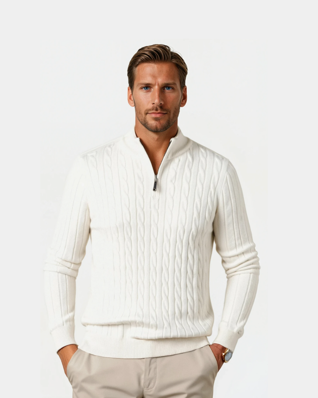 The Old Money Quarter Zip Knit — Wit