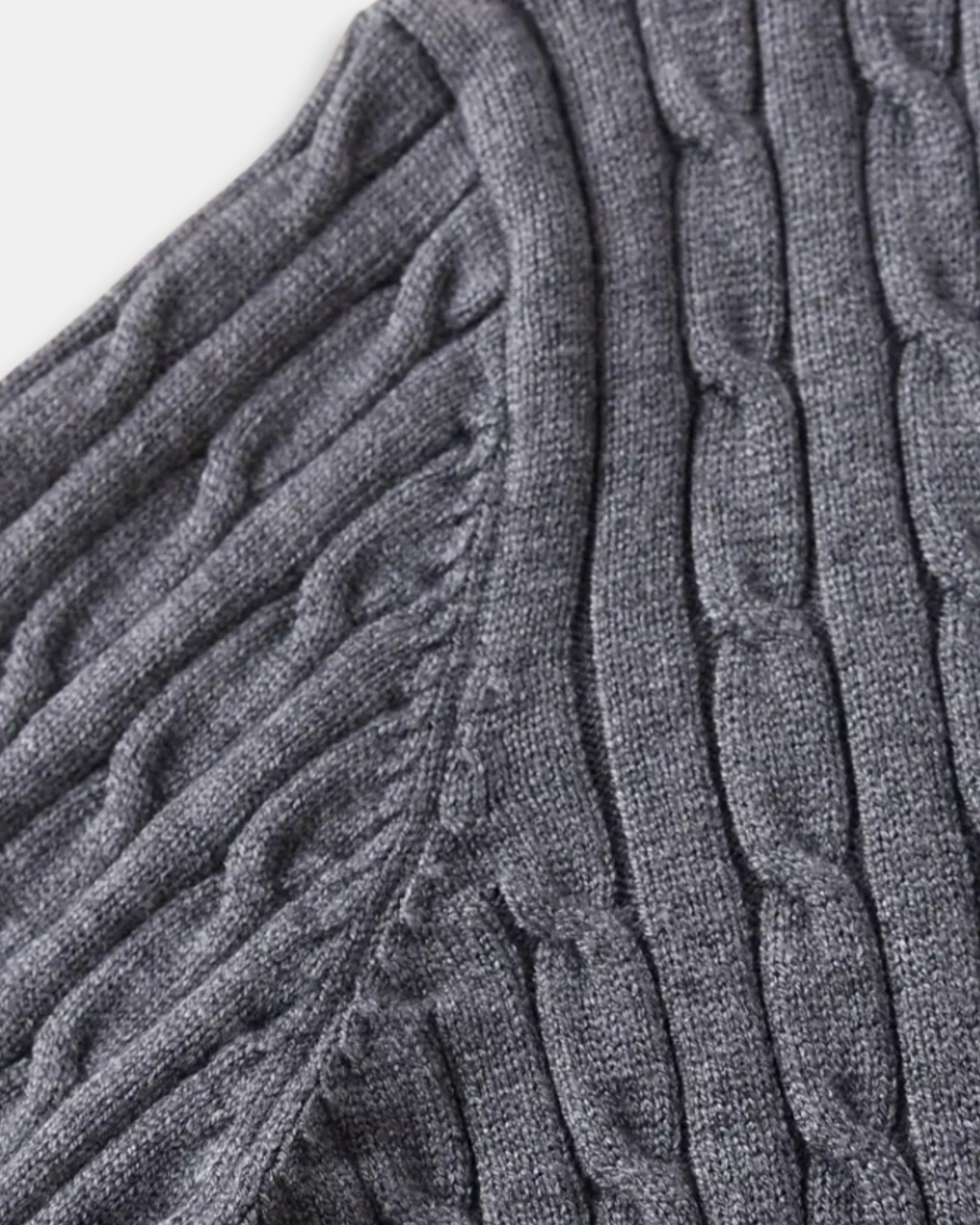 The Old Money Quarter Zip Knit — Grijs