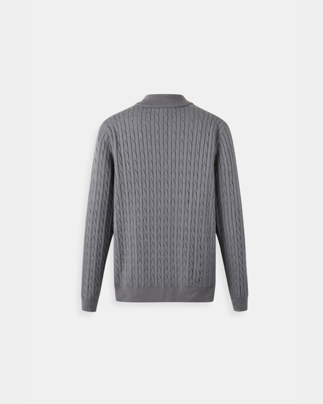 The Old Money Quarter Zip Knit — Grijs