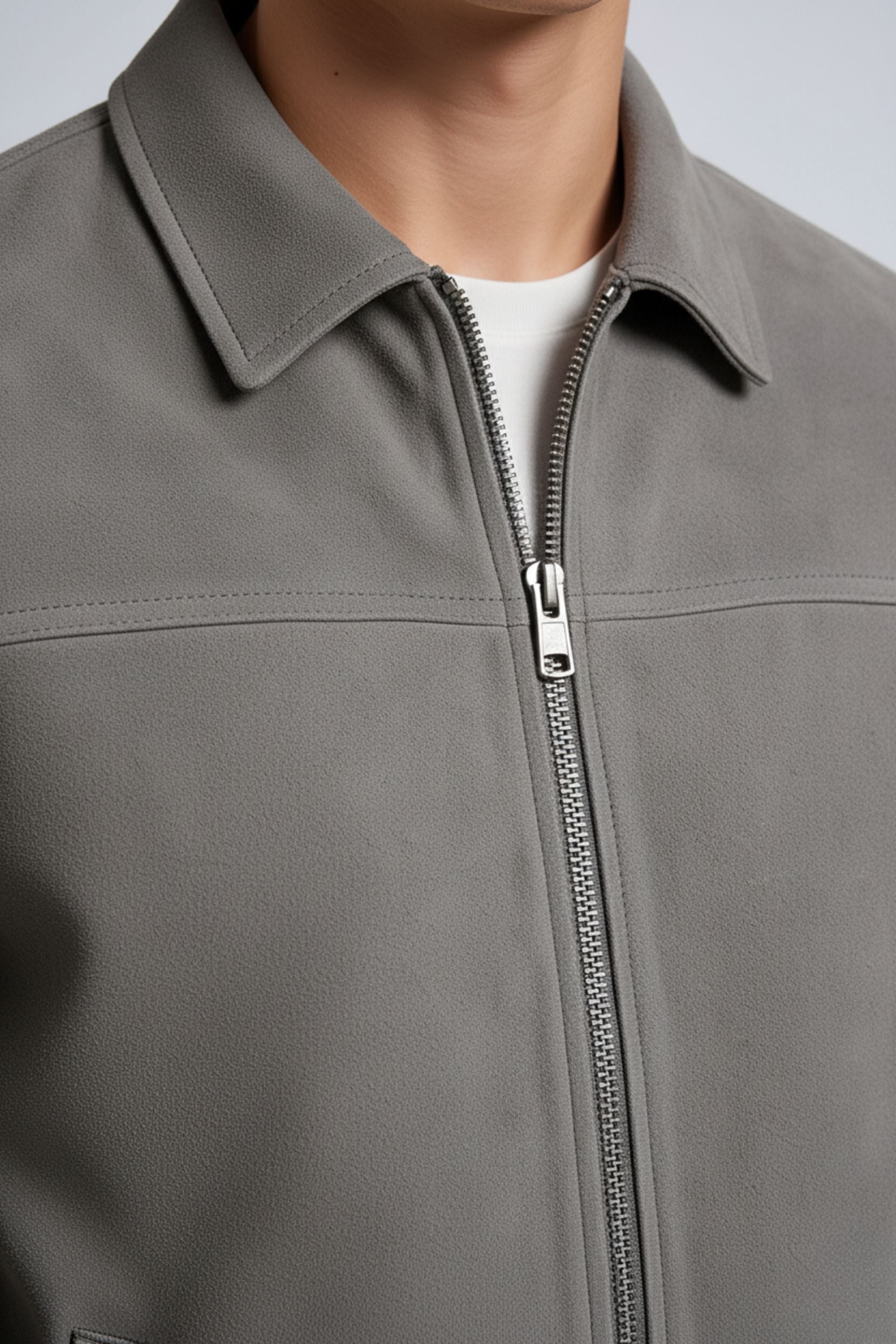 Gray Suède Jacket voor Men's