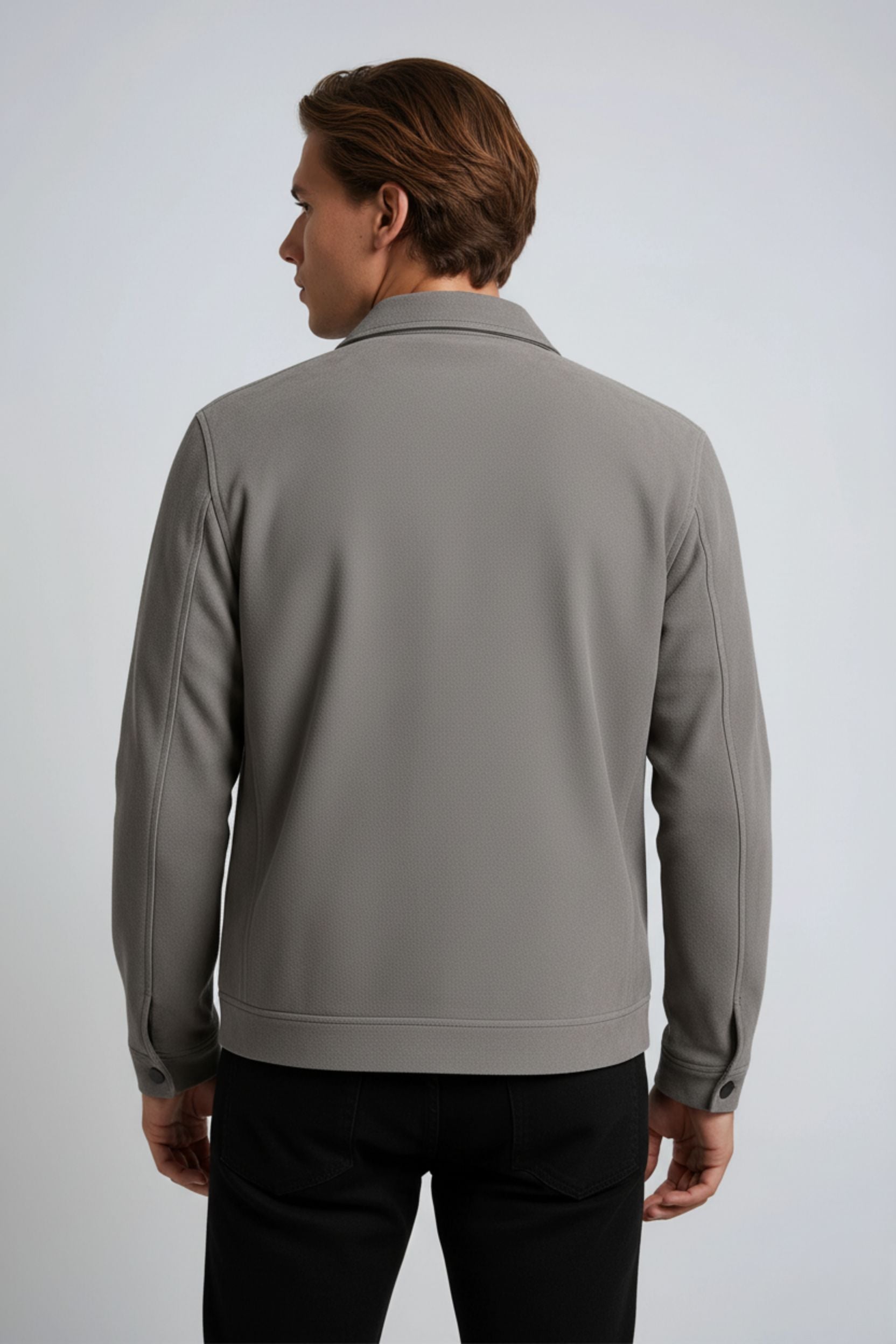 Gray Suède Jacket voor Men's