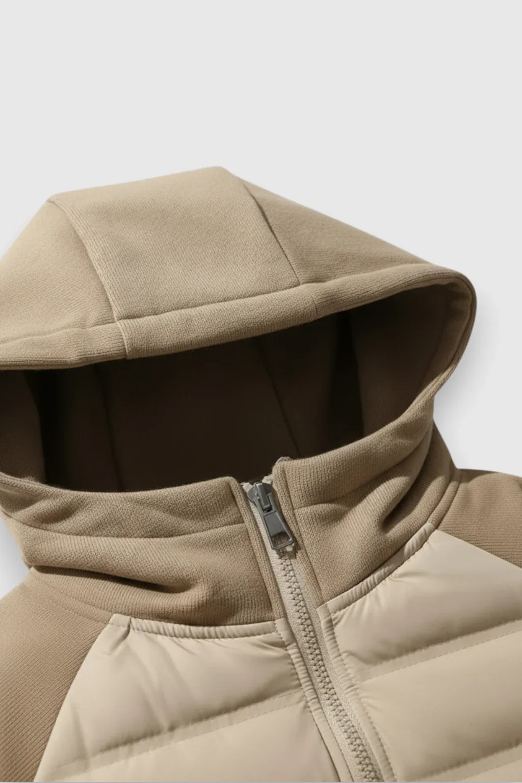 Loose Fit Donsjack met Capuchon - Beige