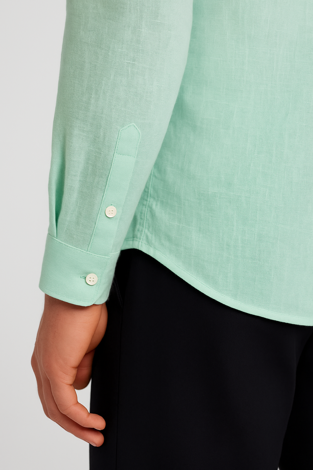 Monaco Linen Shirt - Mint Green