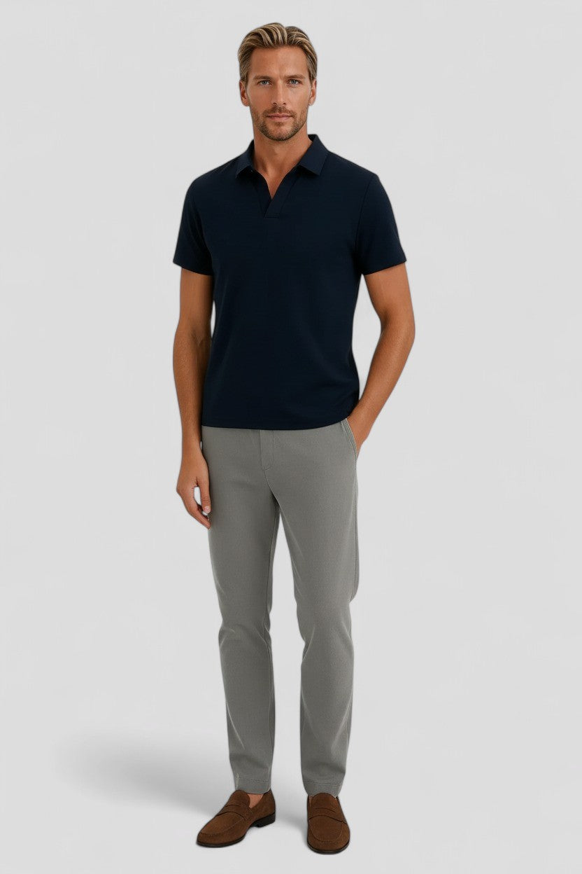 Men's Polo Shirt in Technische Stof Slim Fit