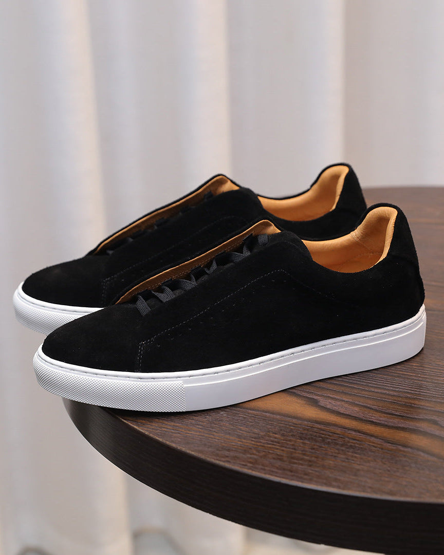 The Softey® Suède Low Sneakers - Black Night