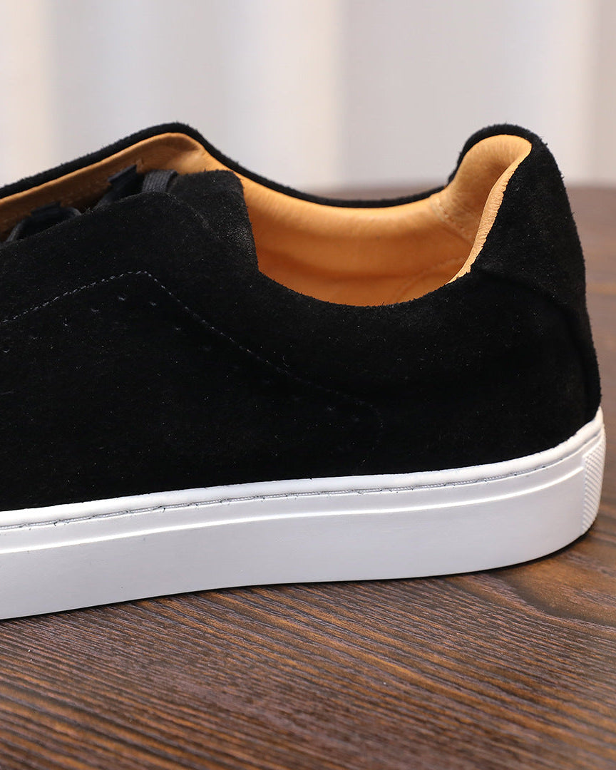 The Softey® Suède Low Sneakers - Black Night
