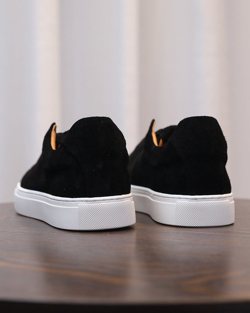 The Softey® Suède Low Sneakers - Black Night