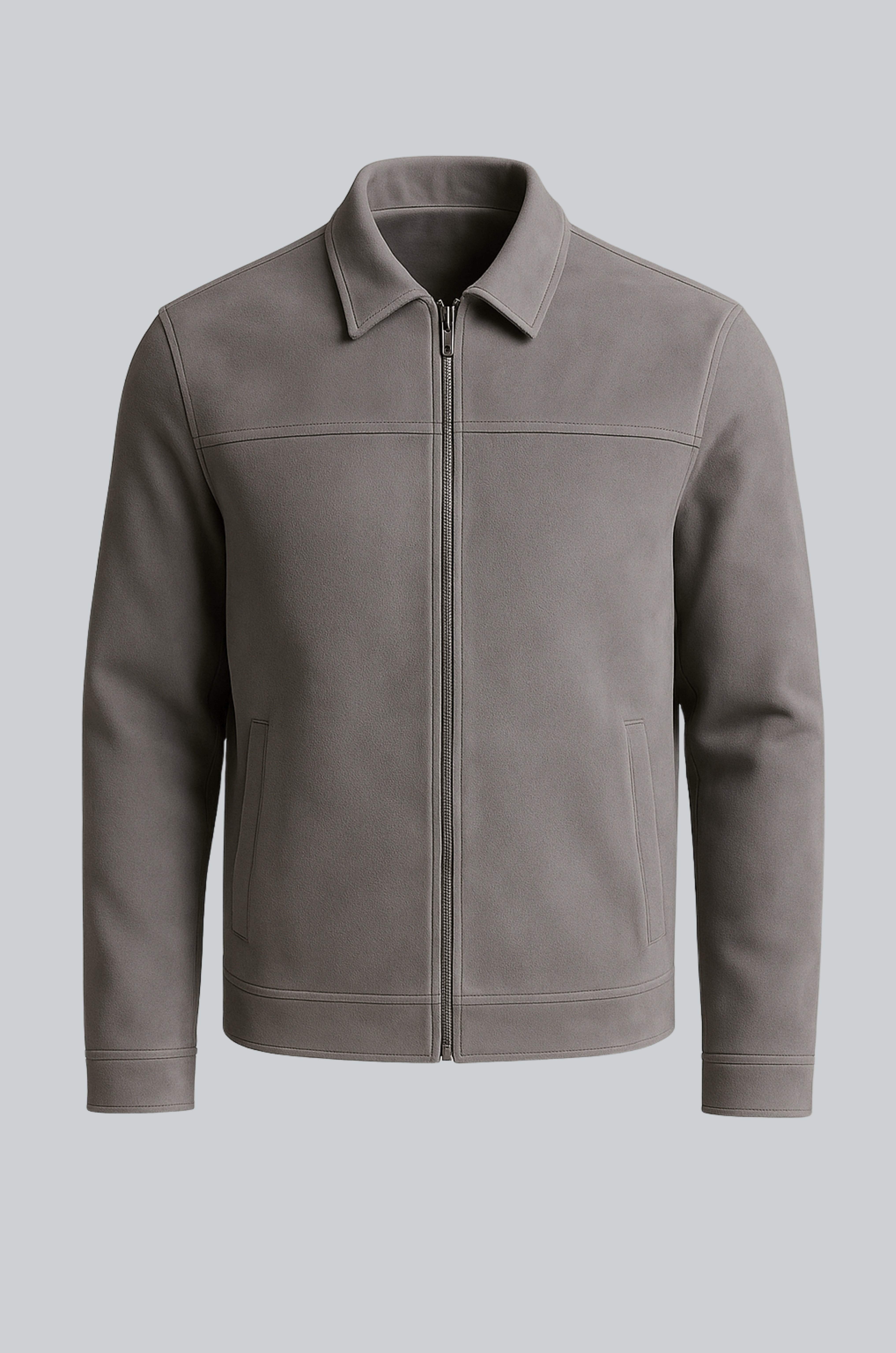 Gray Suède Jacket voor Men's