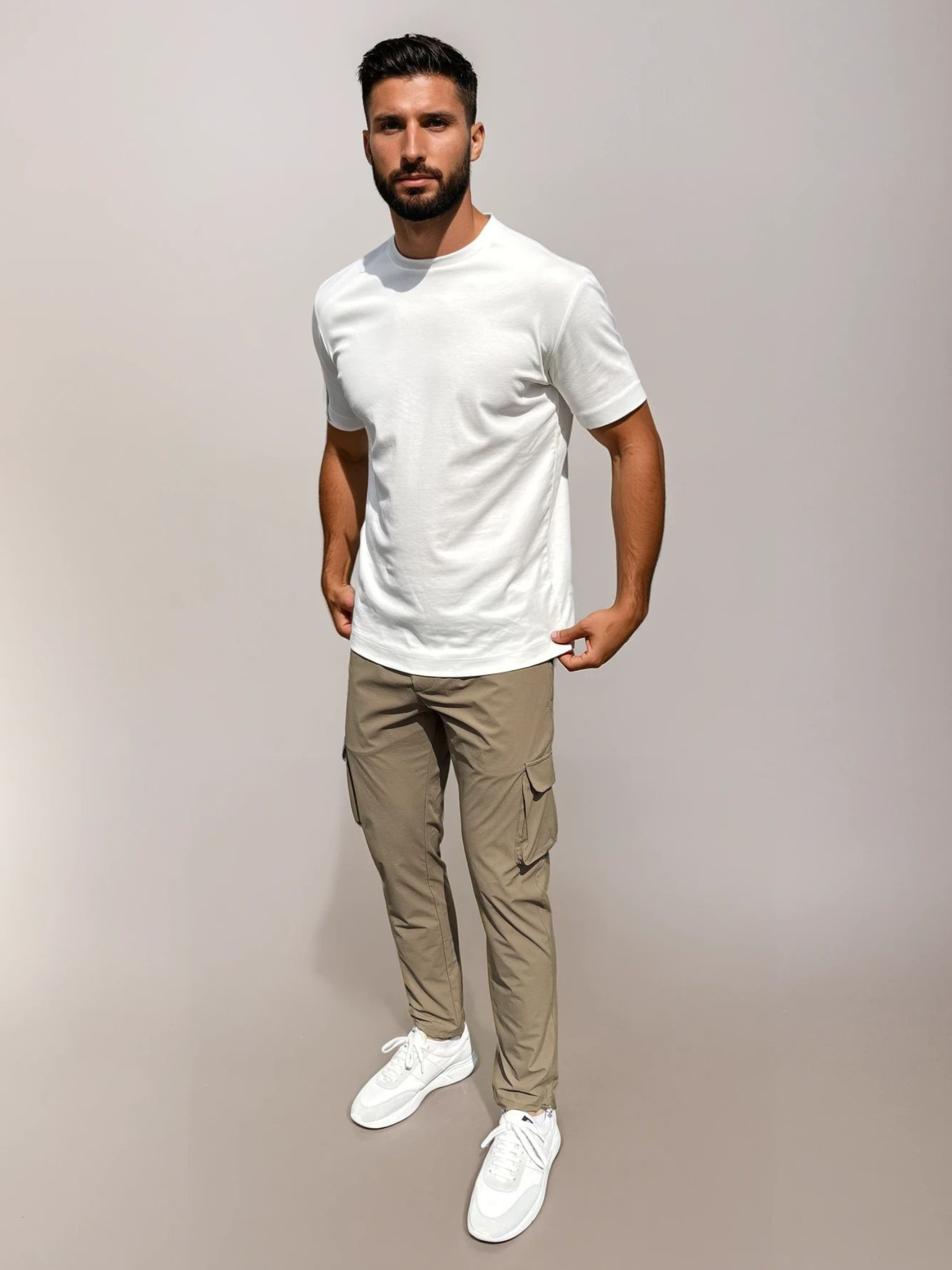 Cargo Tech Trousers - Mocha