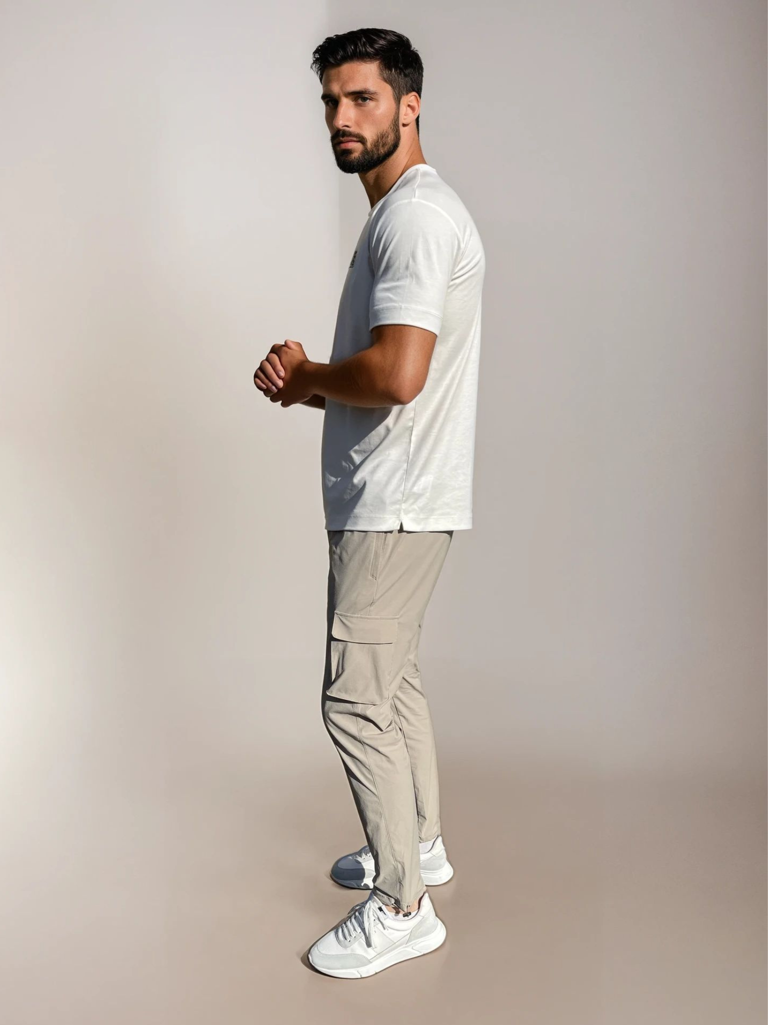 Cargo Tech Trousers - Beige
