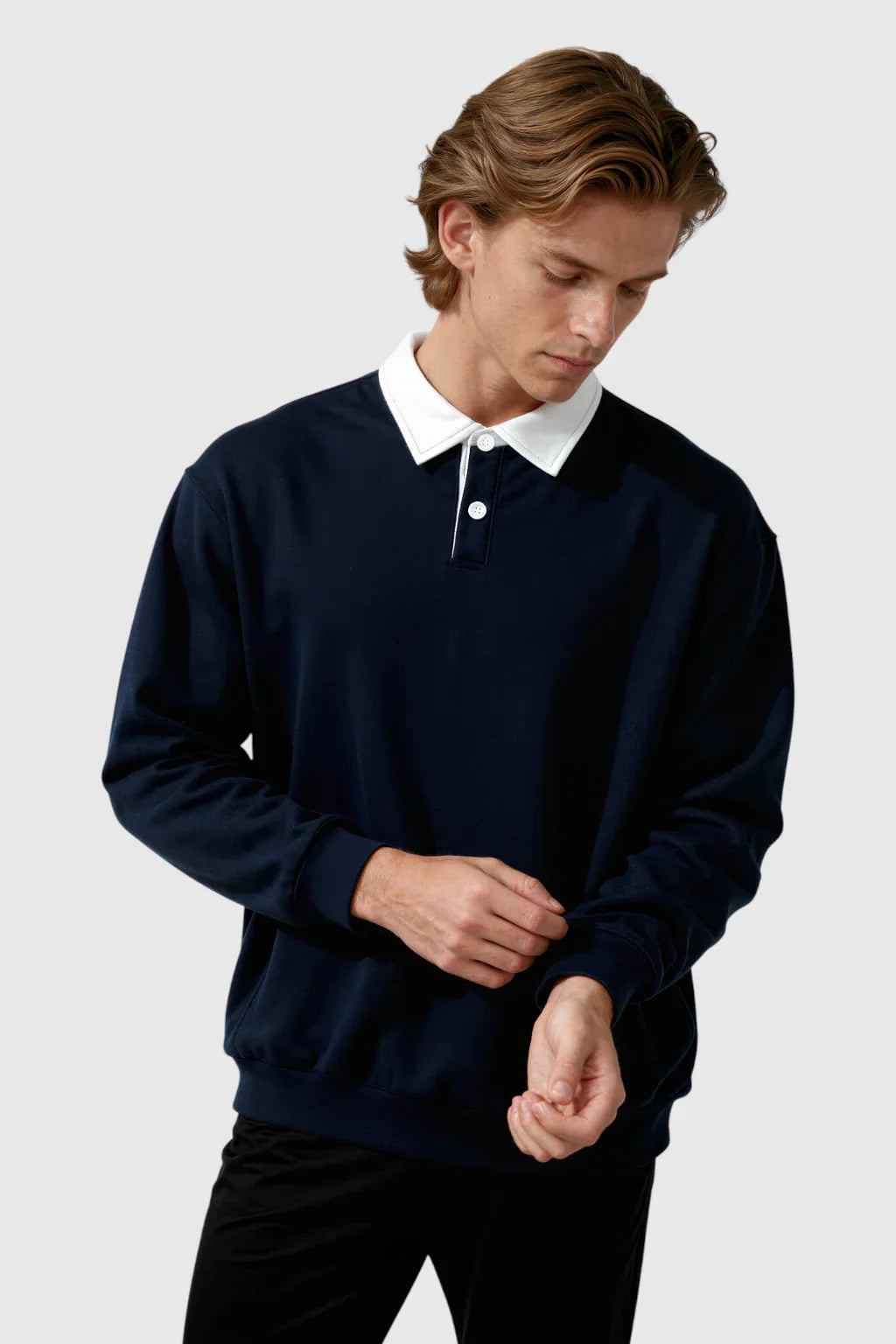 The Contrast Polo - Dark Blue