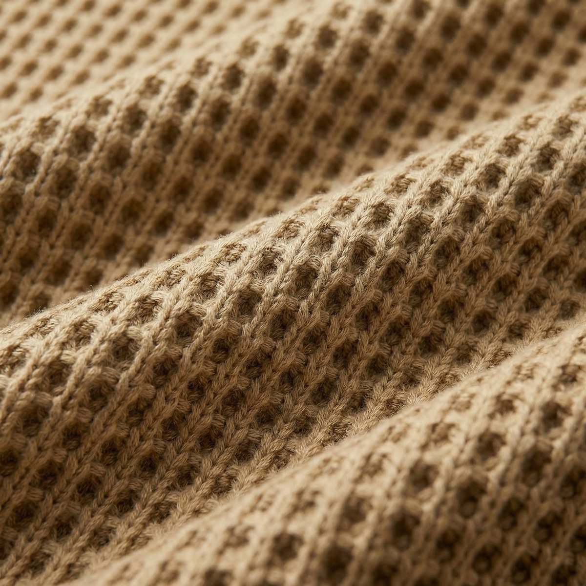The Knit Polo — Warm Sand Fabric Detail | LINKD