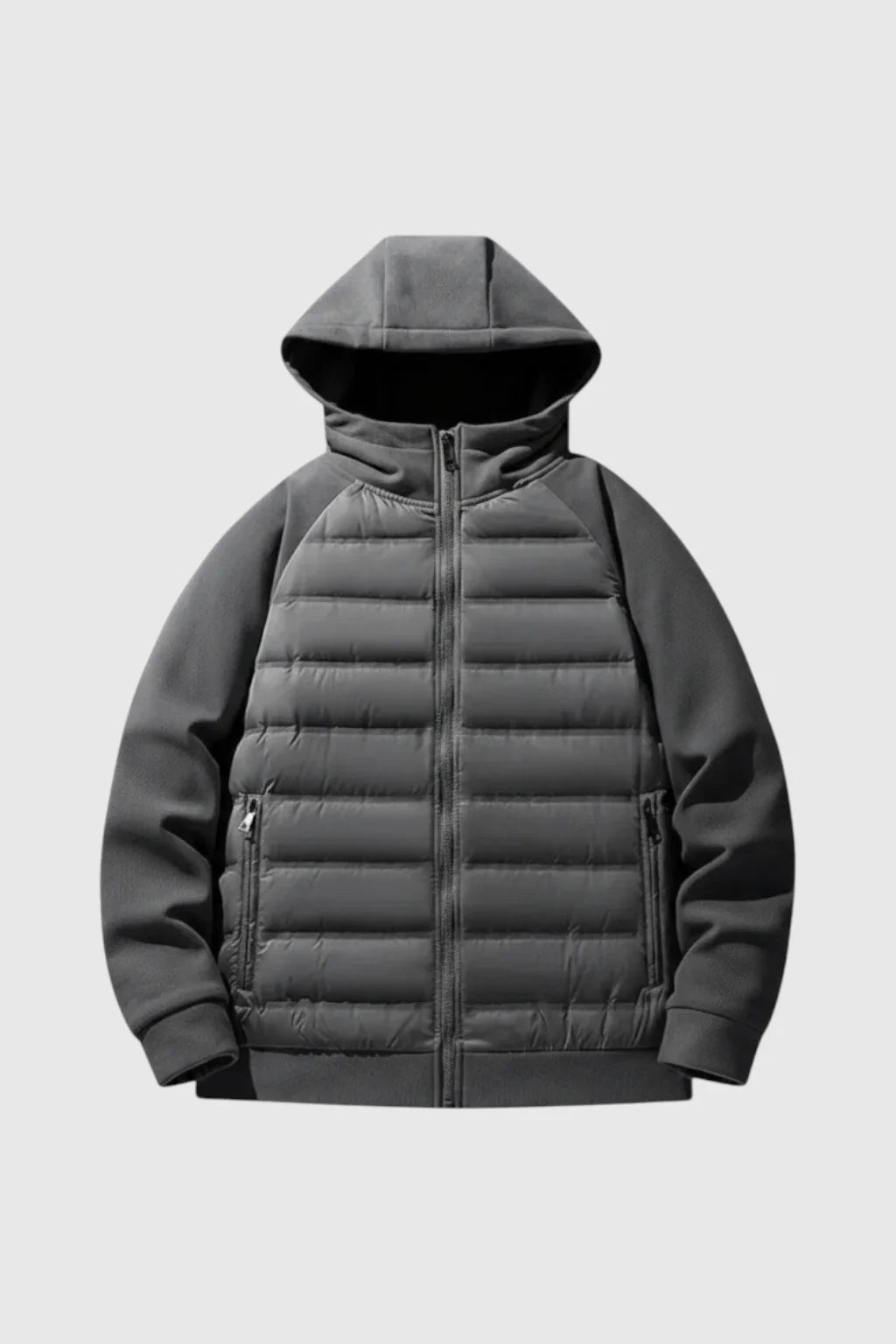 Loose Fit Donsjack met Capuchon - Charcoal Gray