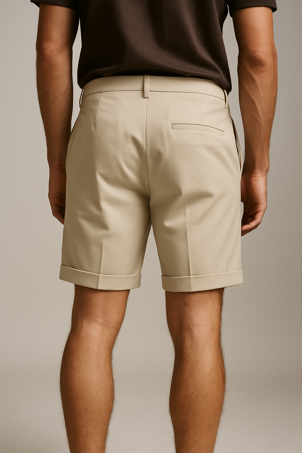 The Pleated Short - Beige