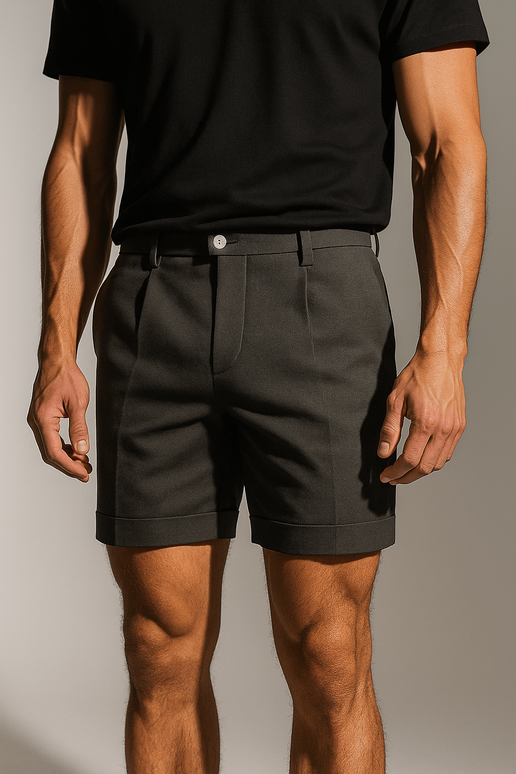 The Pleated Short - Dark Gray