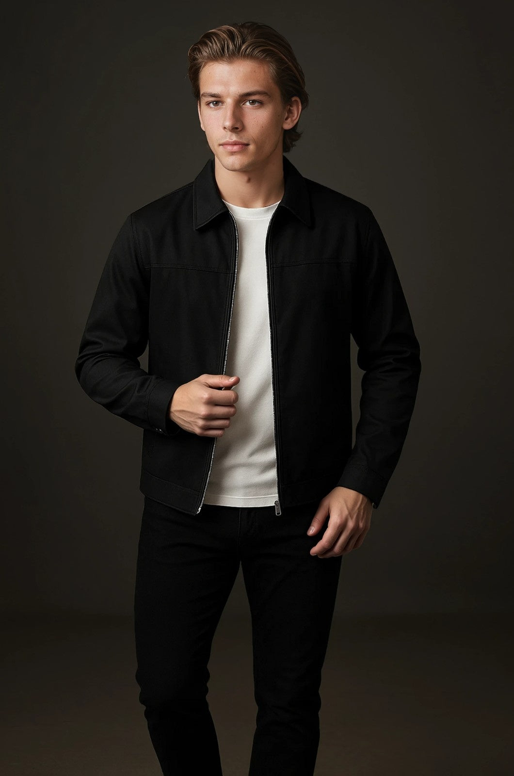 Lightweight Twill Jacket voor Men's - Black