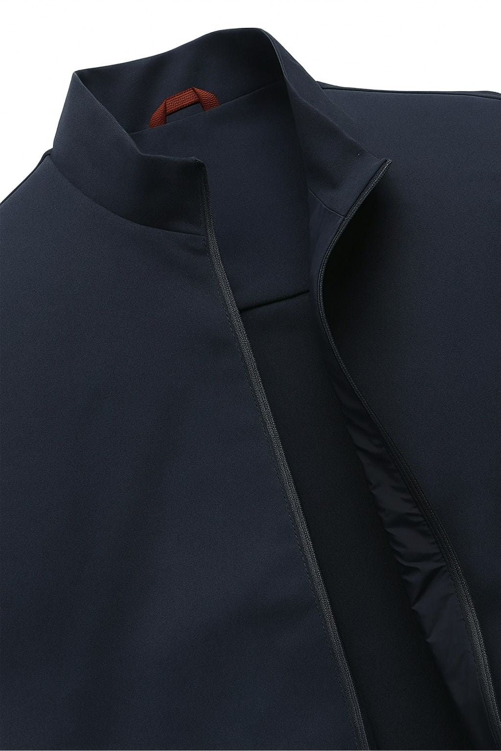 Casual Staande Collar Vest met Zip - Navy Blue