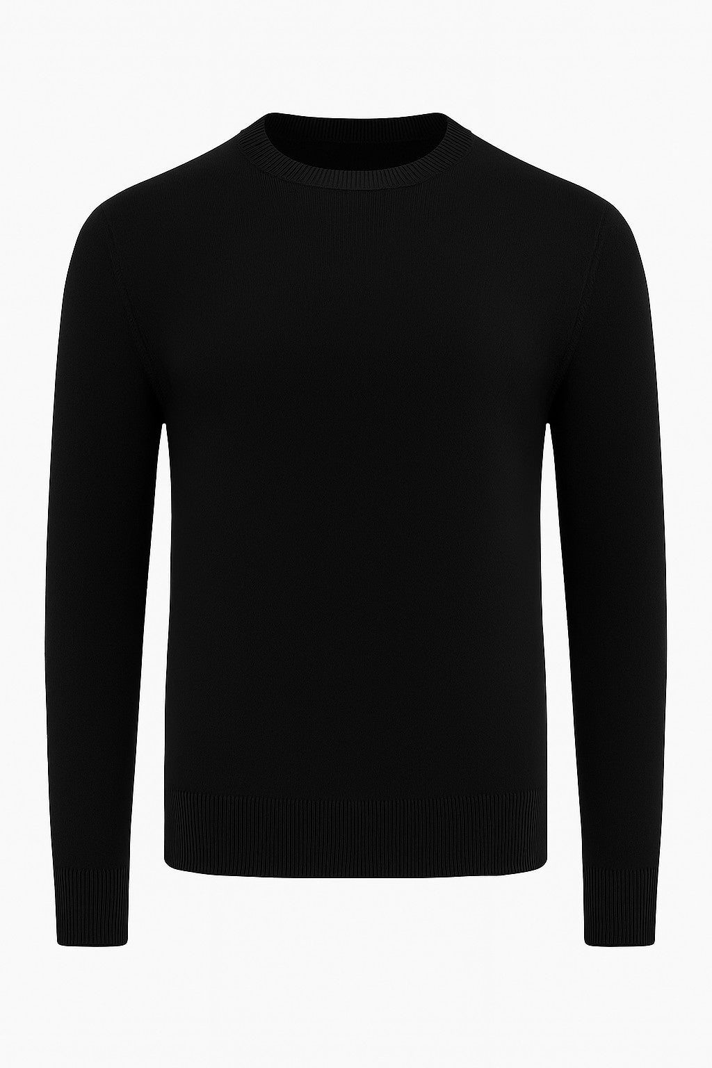Men's Classic Crew Neck Pullover Sweater - Black