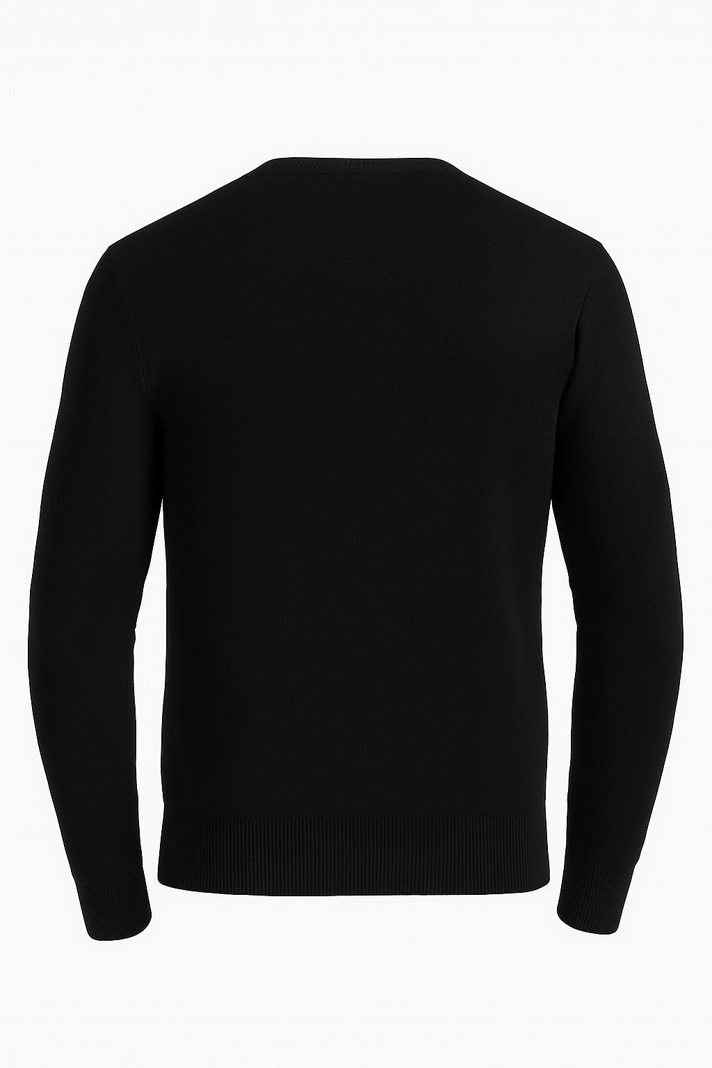 Men's Classic Crew Neck Pullover Sweater - Black