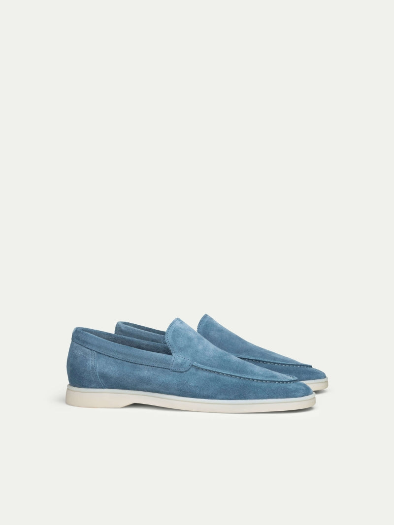 Ocean Blue Suède Loafers