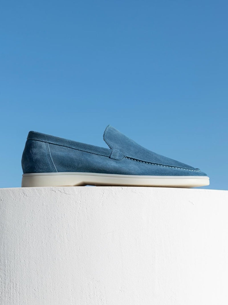Ocean Blue Suède Loafers