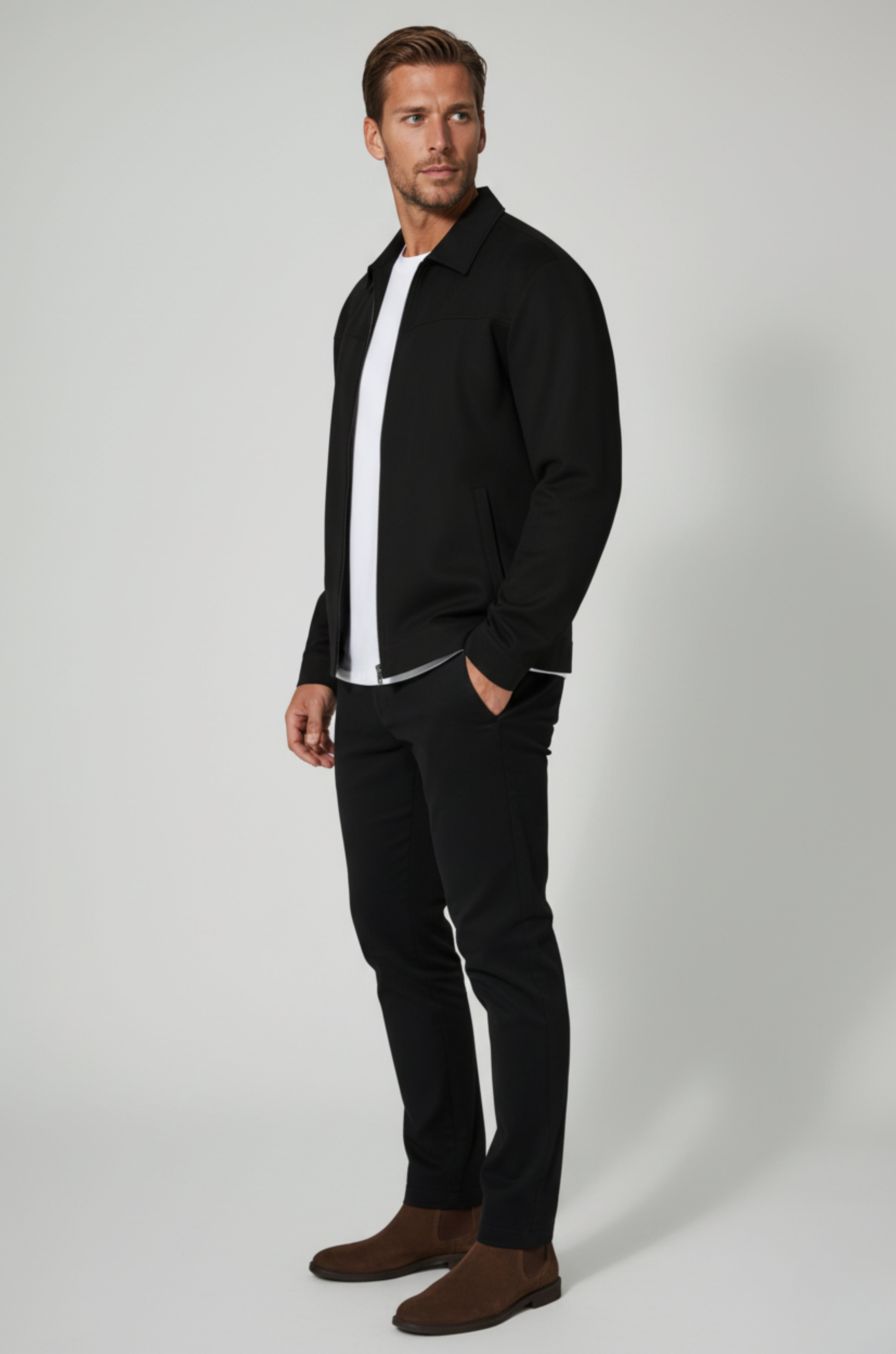 Black Suede Jacket voor Men's