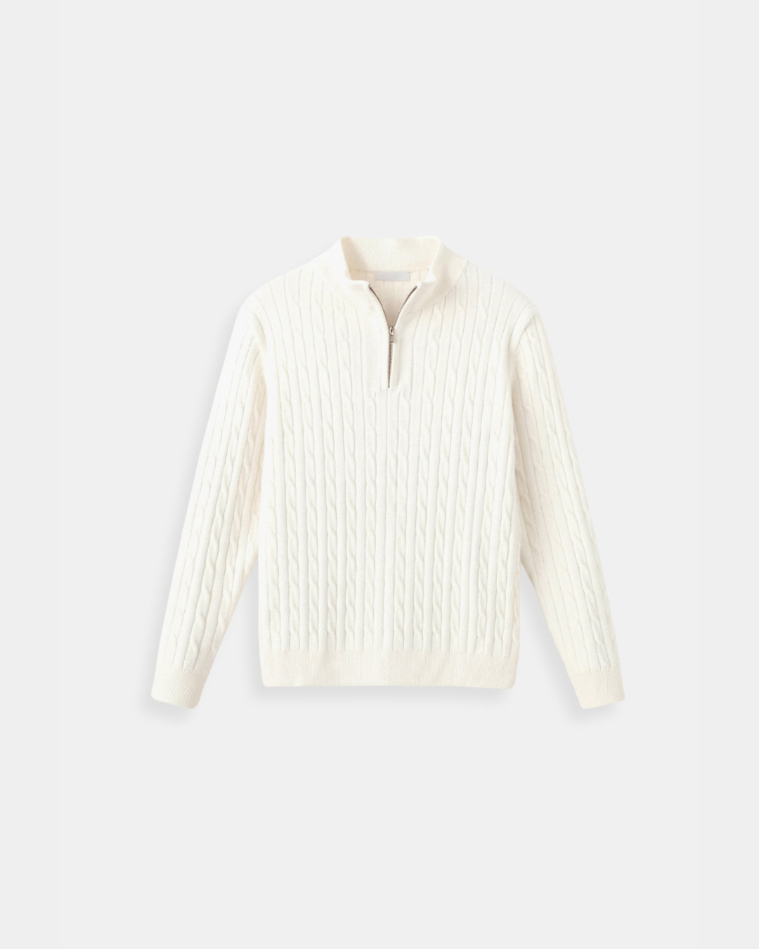 Suéter de punto con cremallera The Old Money Quarter - Blanco