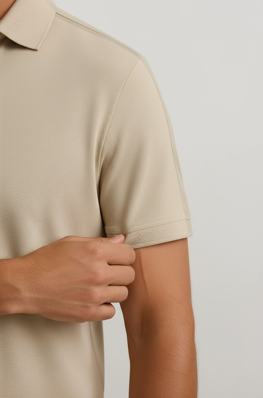 Men's Polo Shirt in Technische Stof Slim Fit