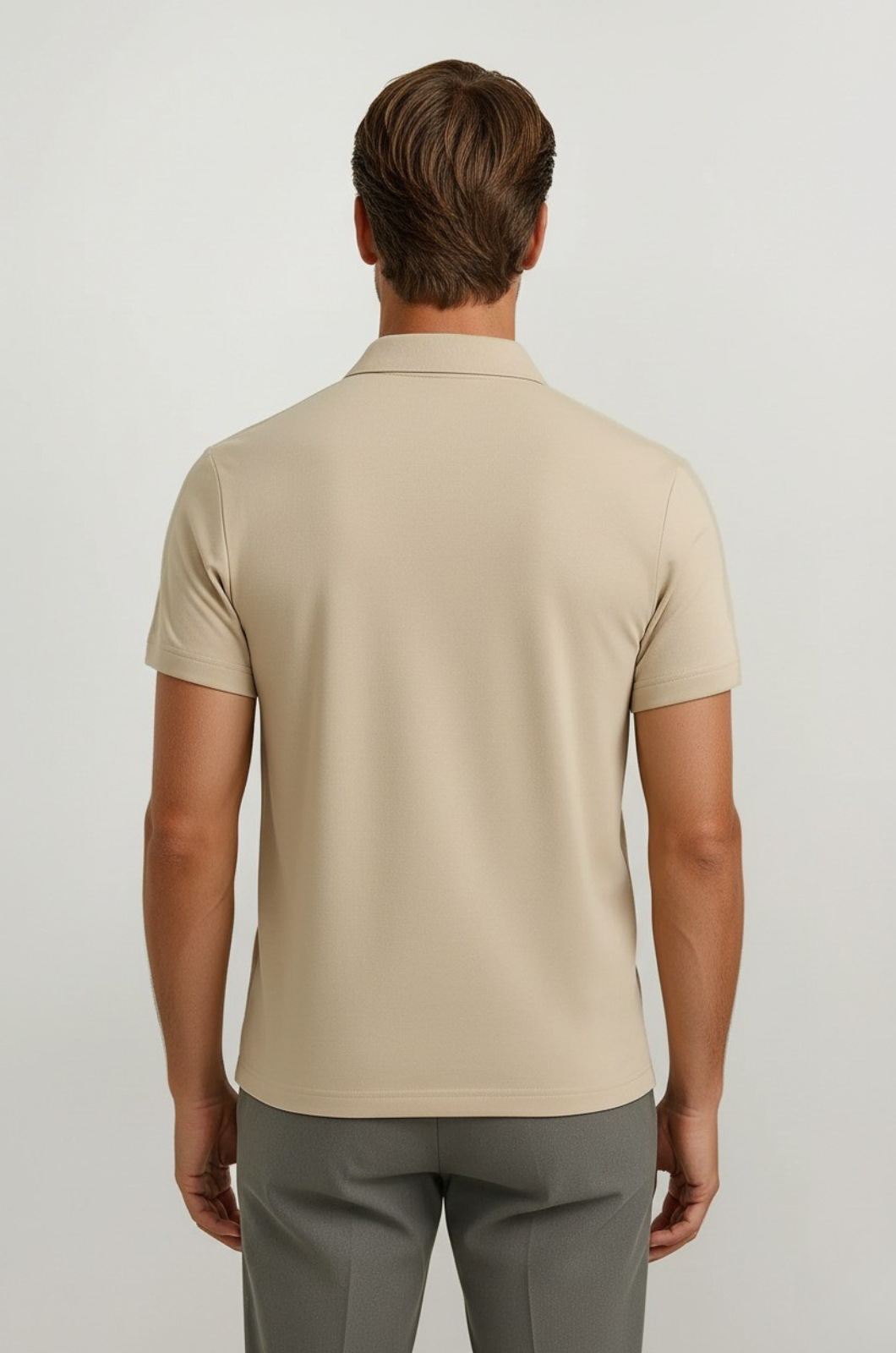 Men's Polo Shirt in Technische Stof Slim Fit