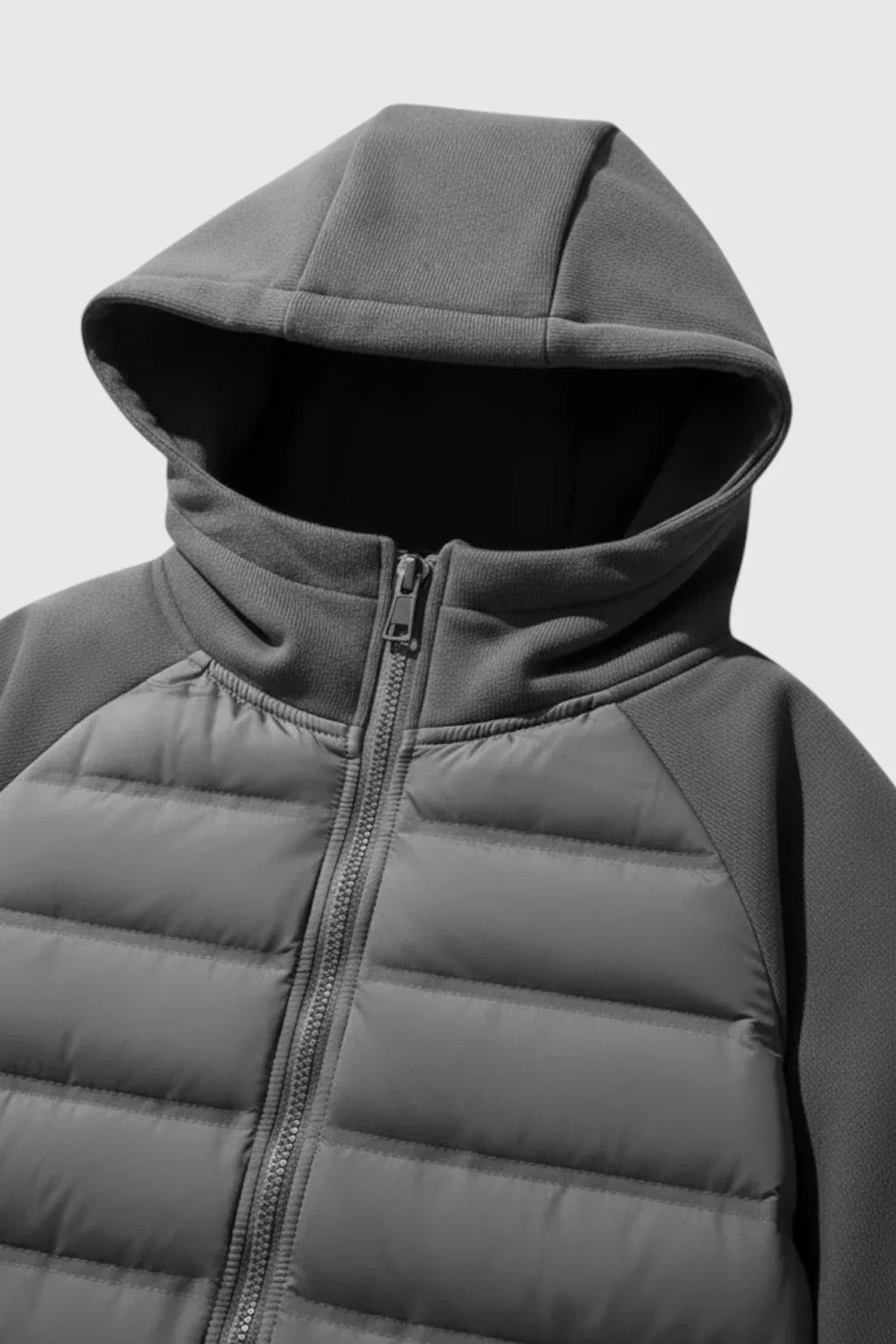 Loose Fit Donsjack met Capuchon - Charcoal Grey