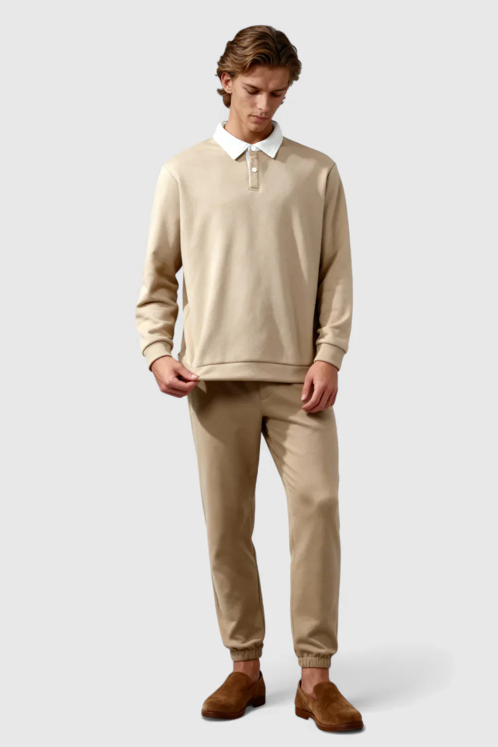 The Contrast Polo — Beige