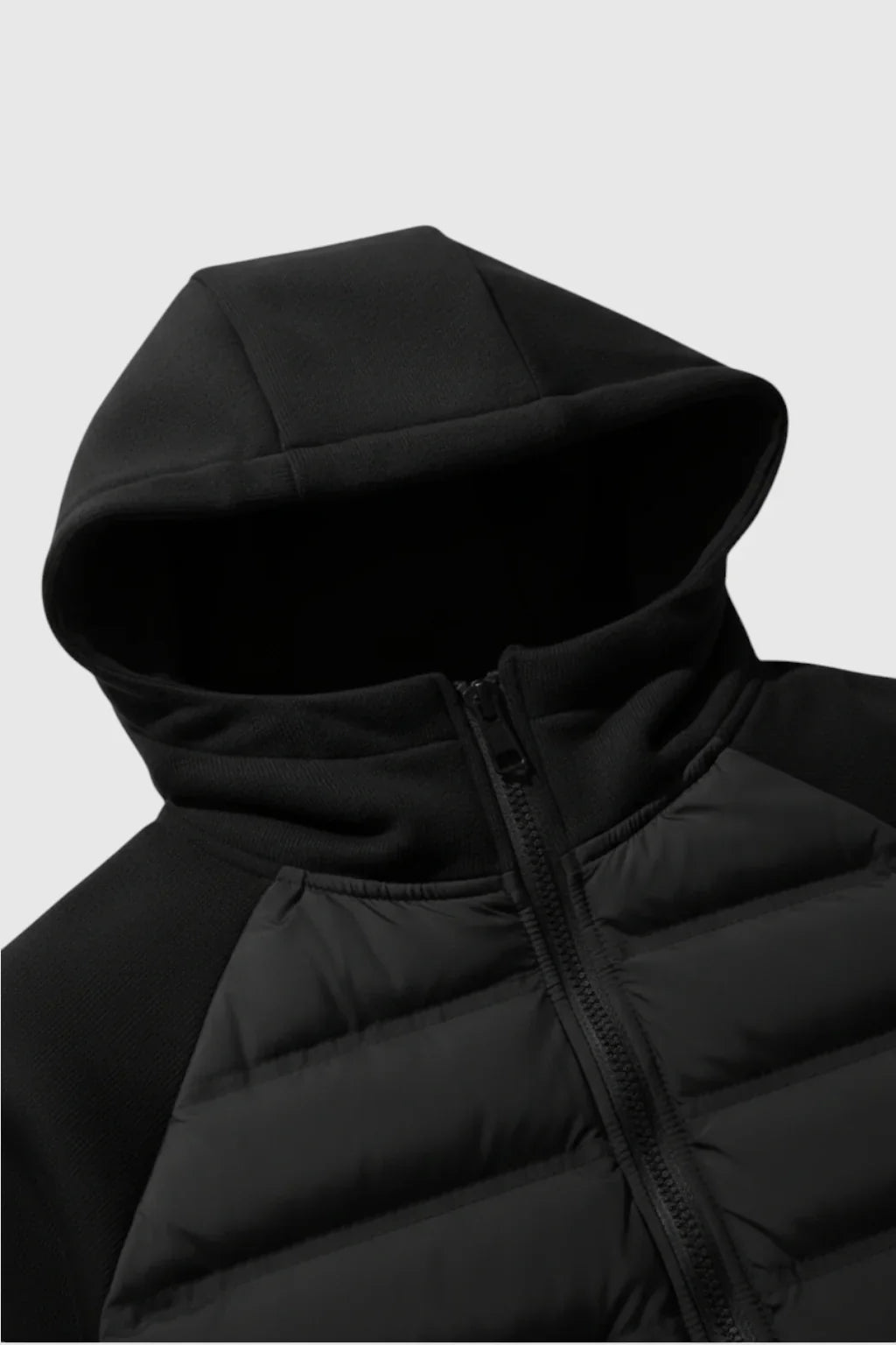 Loose Fit Donsjack met Capuchon - Black