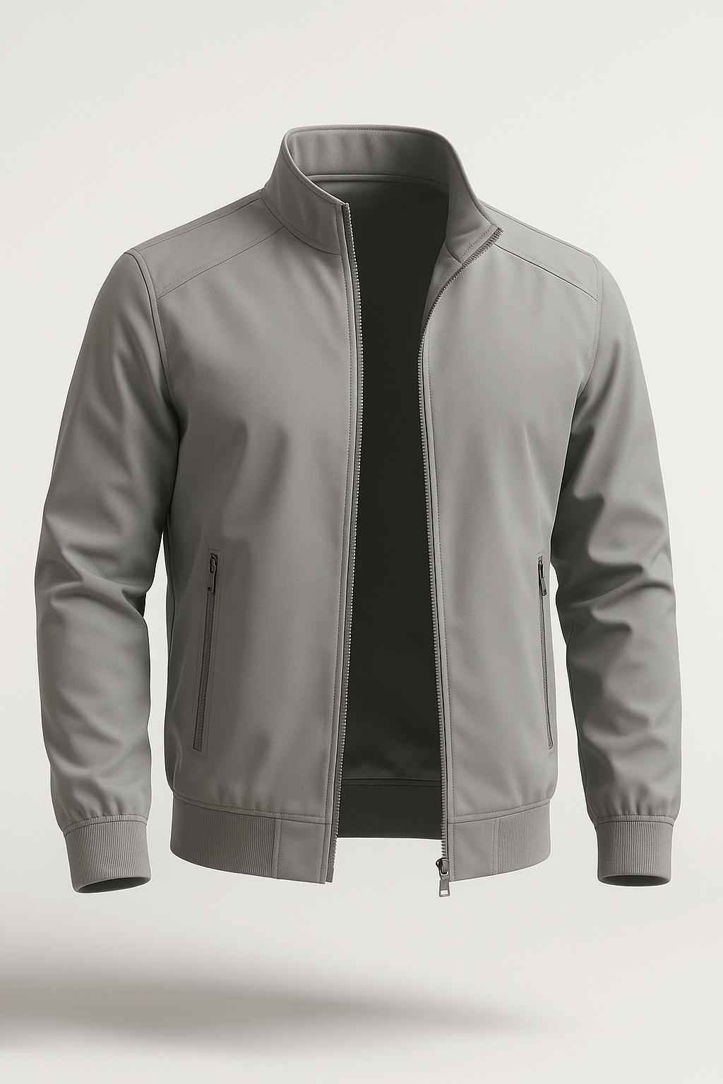 Classic Gray Bomber Jacket