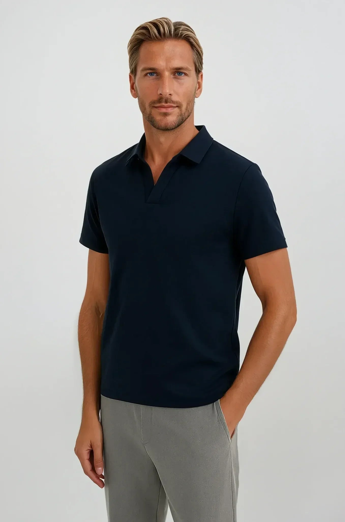 Men's Polo Shirt in Technische Stof Slim Fit