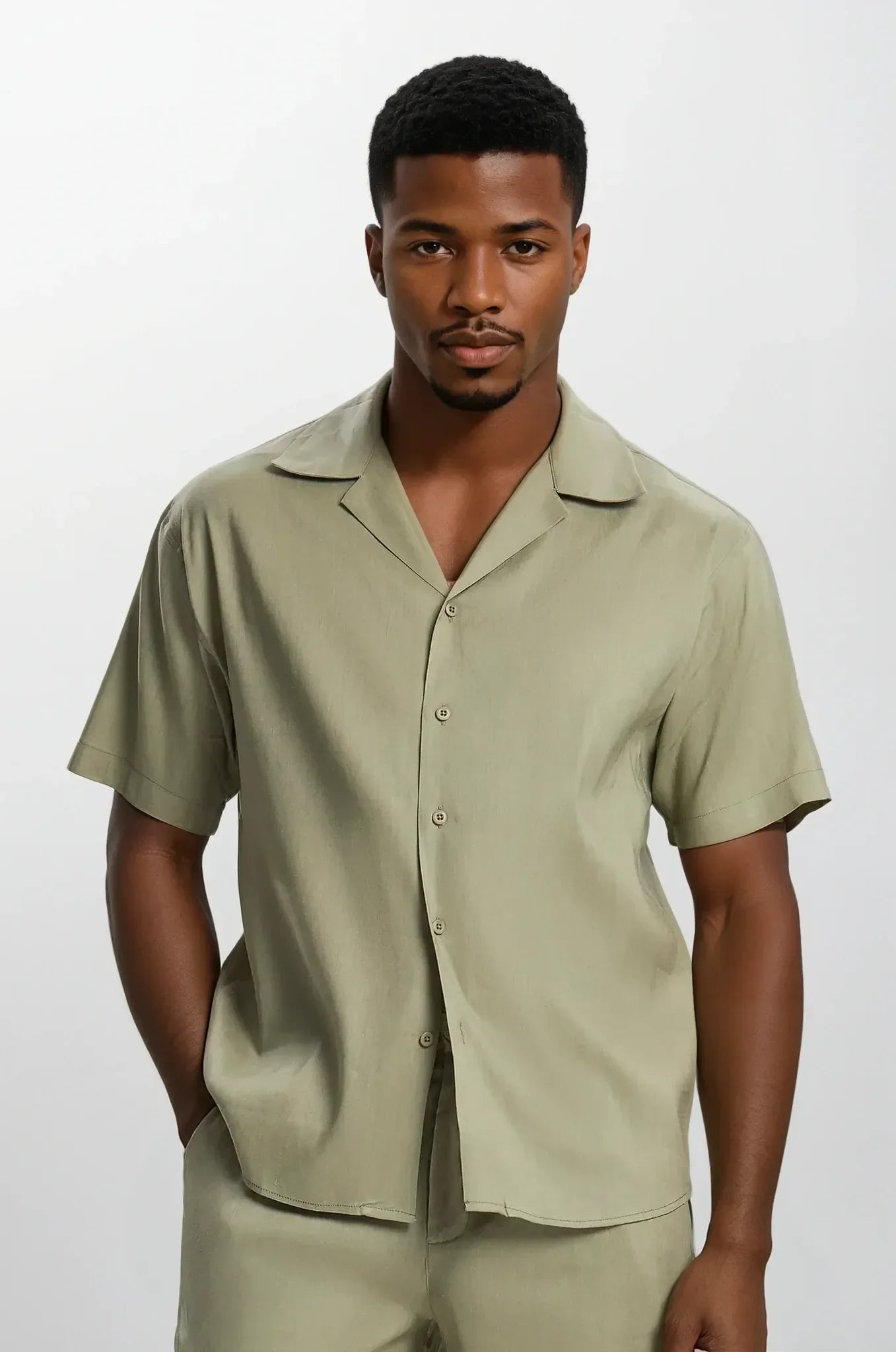 Olive Linen Shirt