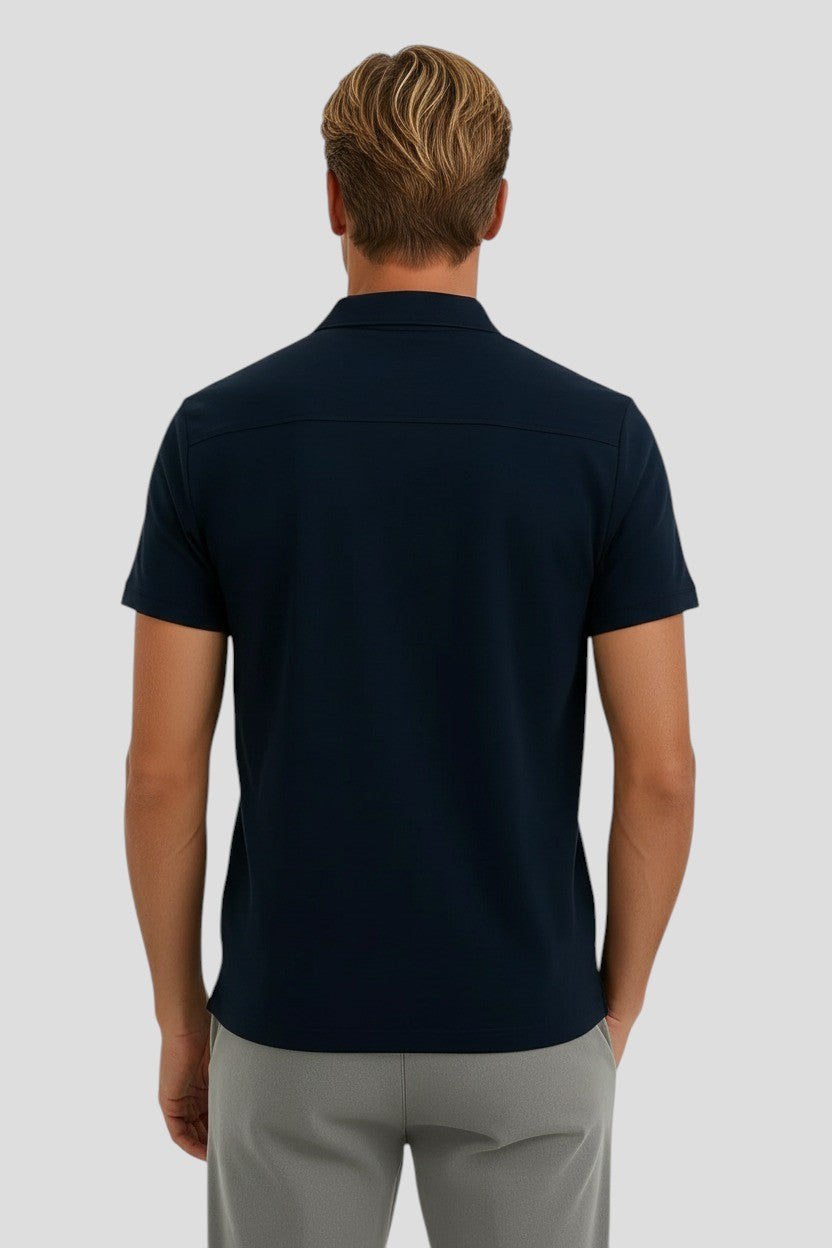 Men's Polo Shirt in Technische Stof Slim Fit