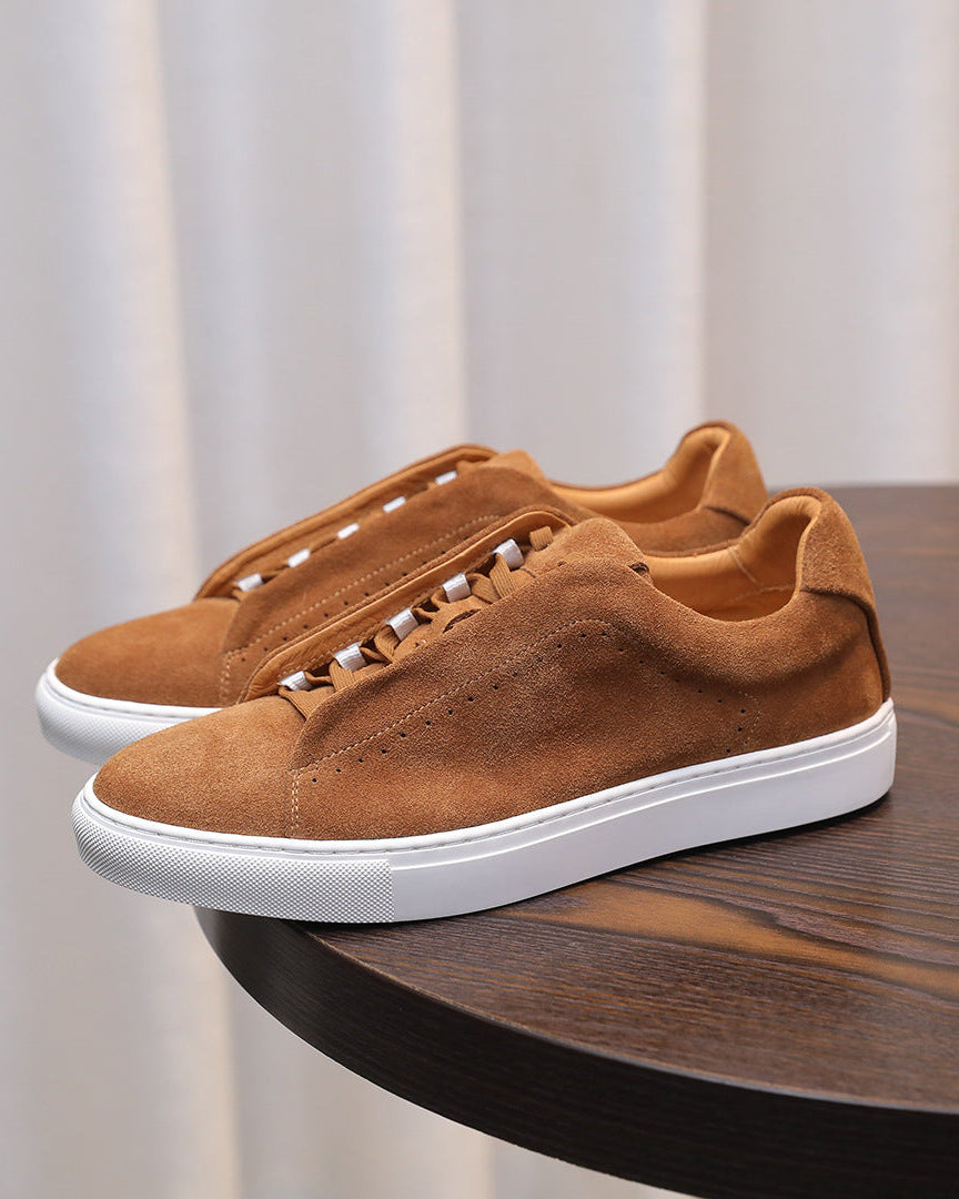The Softey® Suède Low Sneakers - Tangerine