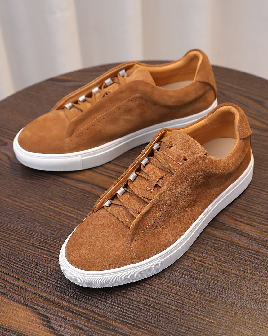 The Softey® Suède Low Sneakers - Tangerine