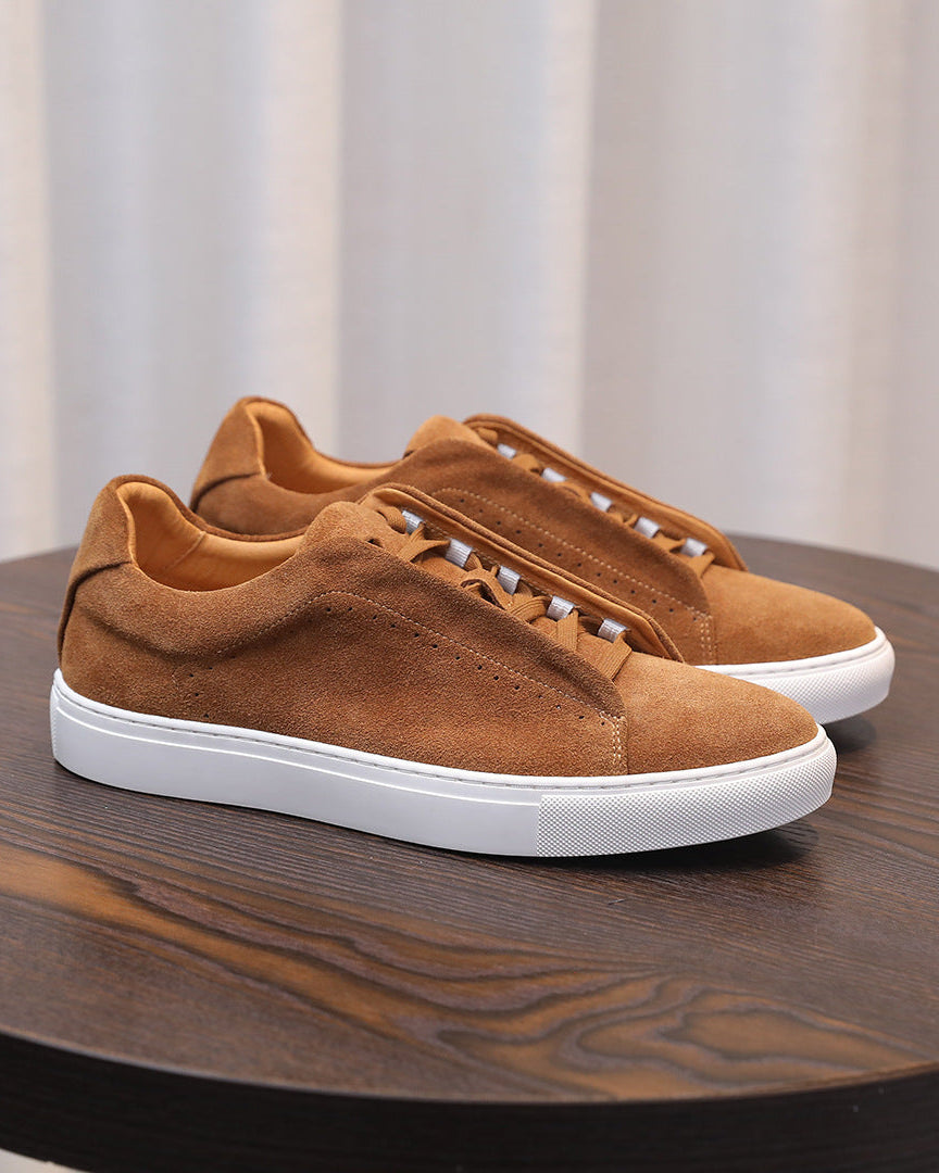 The Softey® Suède Low Sneakers - Tangerine