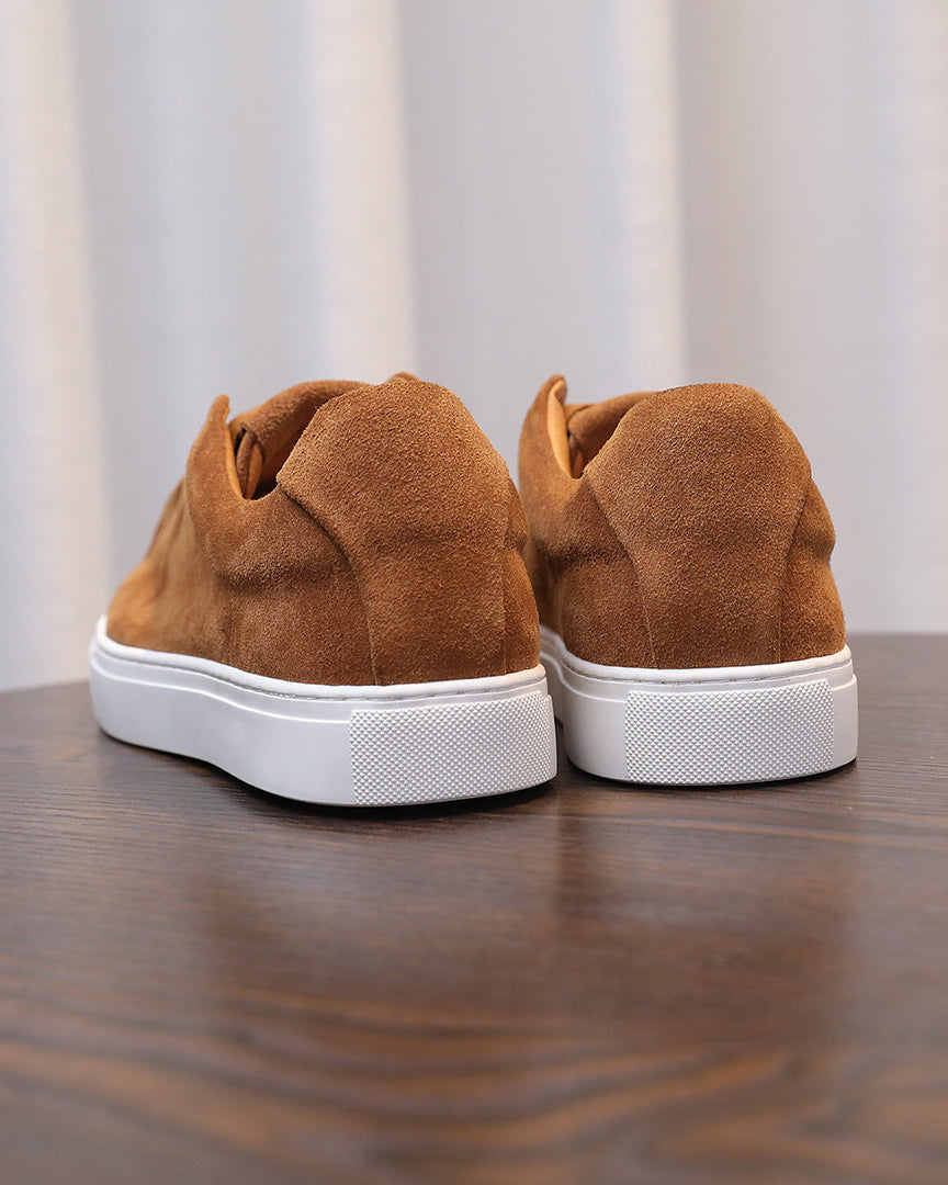 The Softey® Suède Low Sneakers - Tangerine