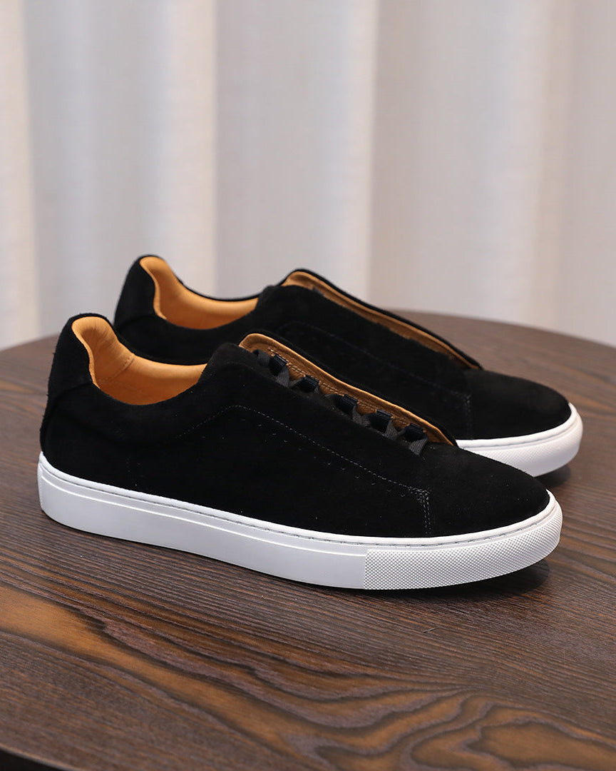 The Softey® Suède Low Sneakers - Black Night