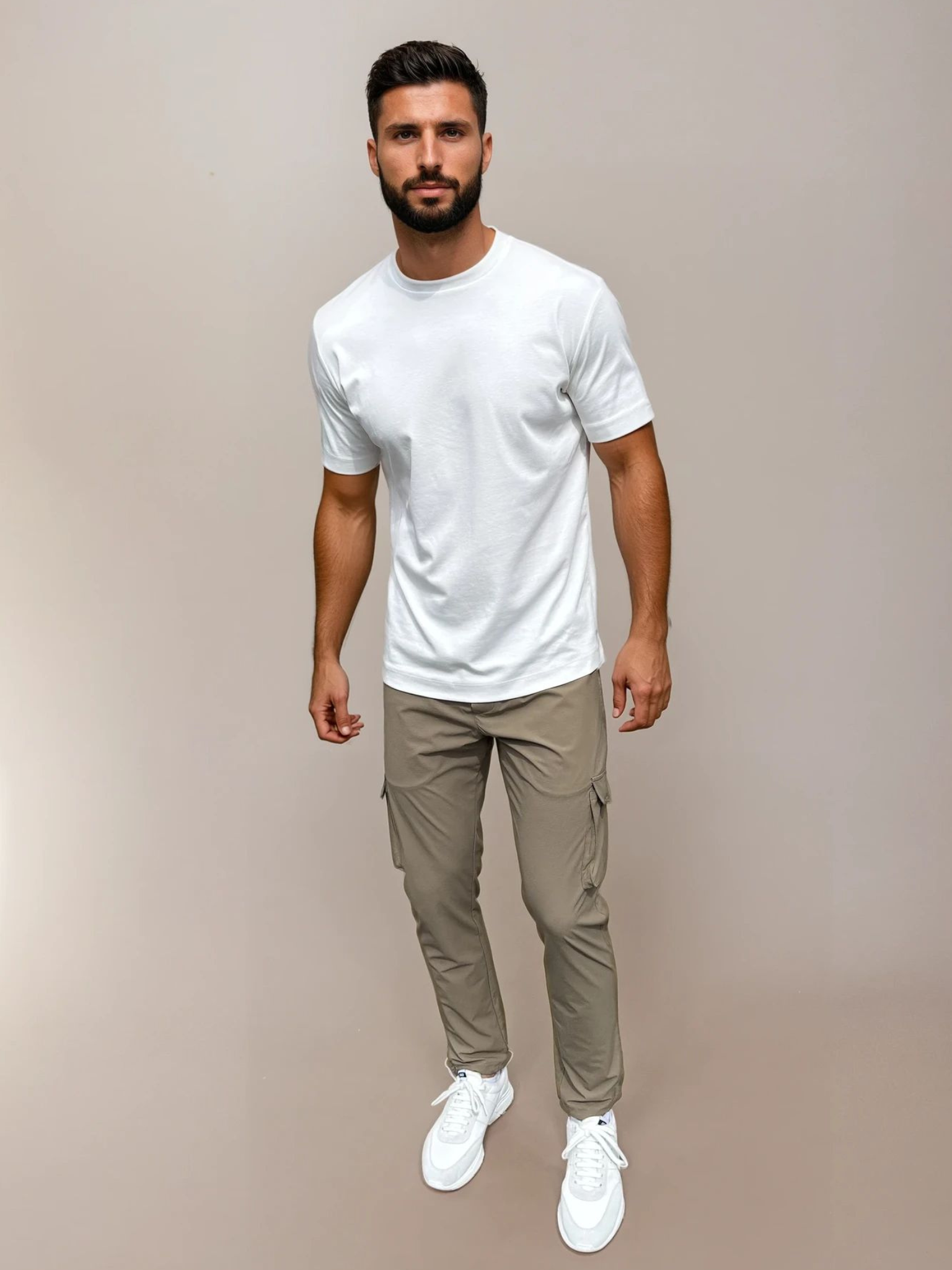 Cargo Tech Trousers - Mocha