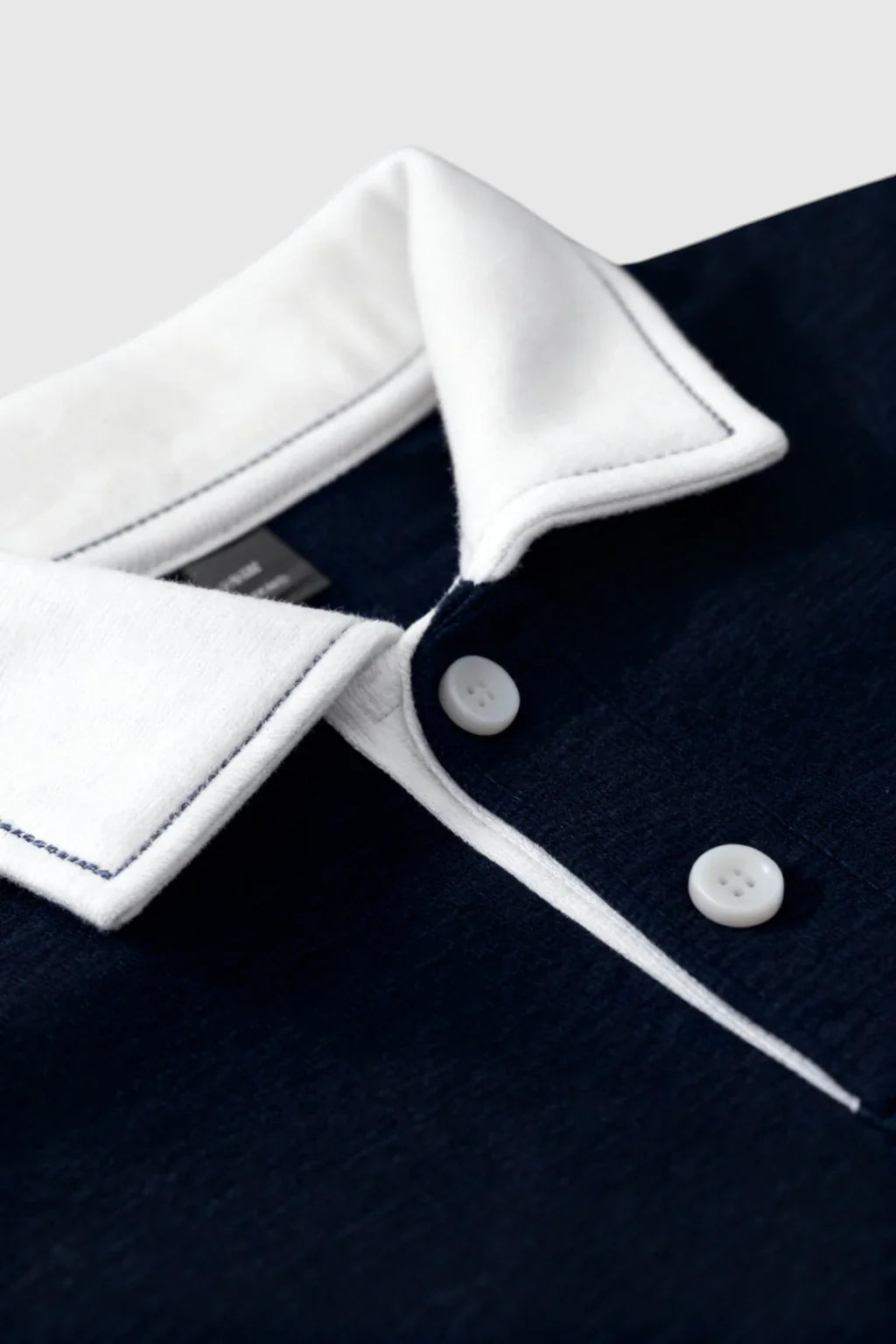 The Contrast Polo - Dark Blue